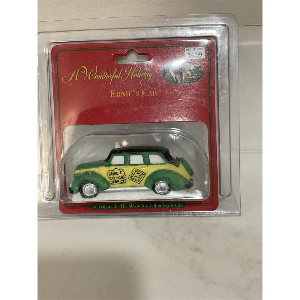 1998 It's A Wonderful Life Ernie's Cab Taxi Porcelain Figurine New Sealed